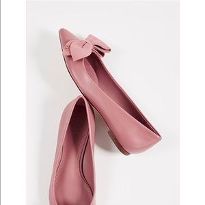 TORY BURCH • Rosalind Mauve Bow Flats